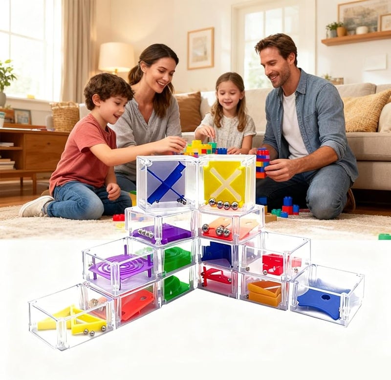 3D Bead Rolling Puzzle Brain Teaser Cube Sensory Maze Toy 15x11 5x4cm For Kids Adults - Image 2